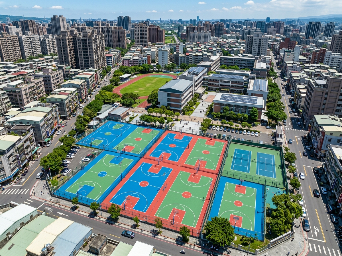 五家渠市塑胶跑道硅PU篮球场 - 价格